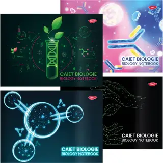 Caiet biologie A4 24 file copertă plastic DACO