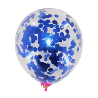 Baloane 4,5g transparente, Confetti, 50 buc/set