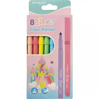 Carioci colorate Keyroad KR972034, 8 culori, blister carton