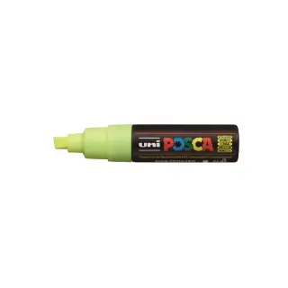Marker UNI PC-8K Posca, 8.0 mm, varf tesit, Galben fluo