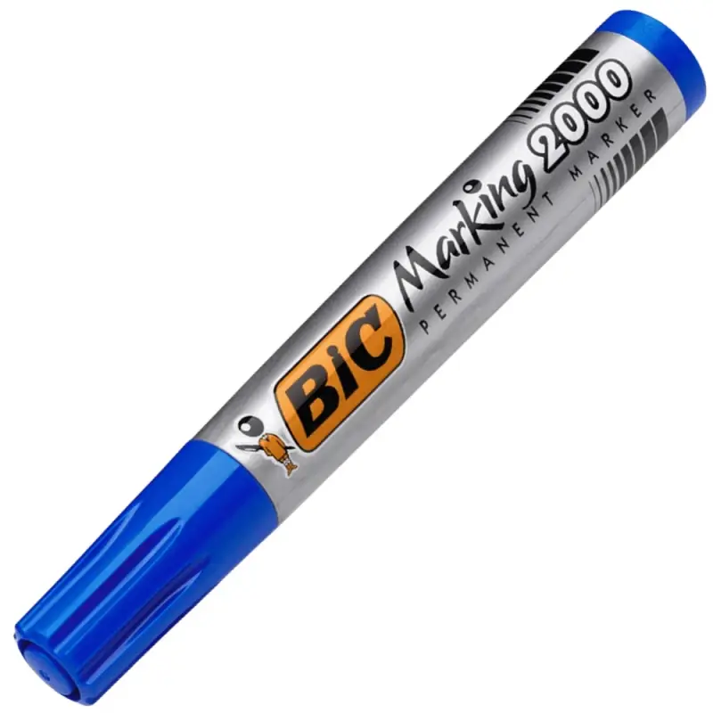 Marker permanent Bic Marking 2000, varf rotund, 1.7mm Albastru