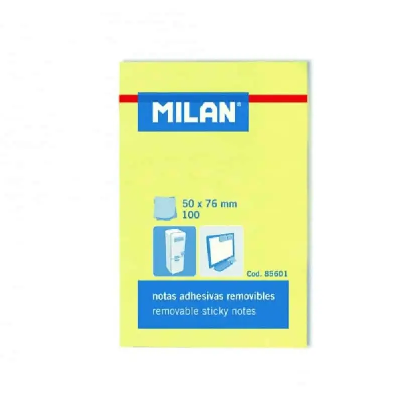 Bloc notes adeziv 50x76 Galben Pal Milan