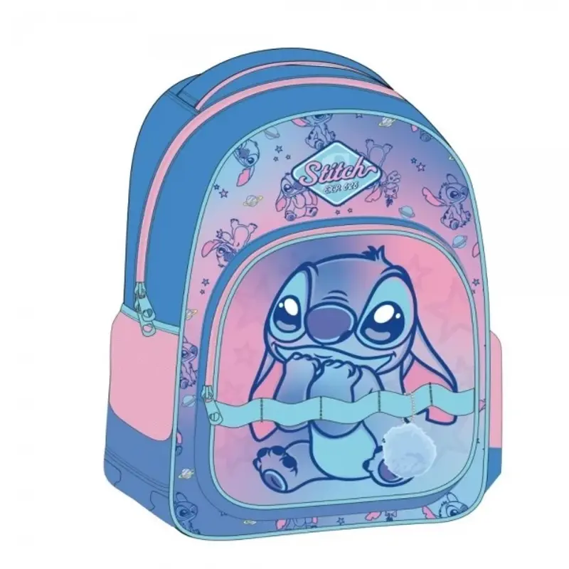 Ghiozdan Cerda Stitch, 32cm, 2 compartimente, 32x42x15cm