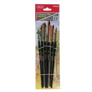 Pensule Set 6 Par Sintetic Rotund Daco Pn216