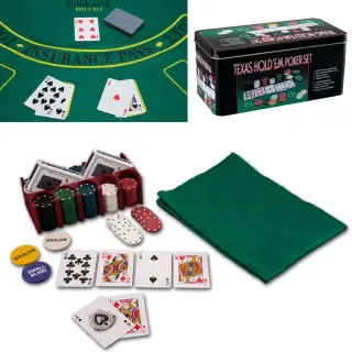 Set Poker Plastic + Metal + Textil