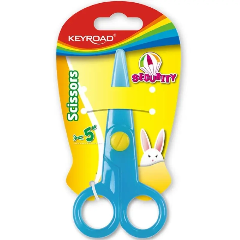Foarfeca Keyroad Kids KR970962, 13.0cm, plastic, prescolari, diverse culori, blister