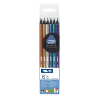 Creion Color 6 Metalizat Milan 