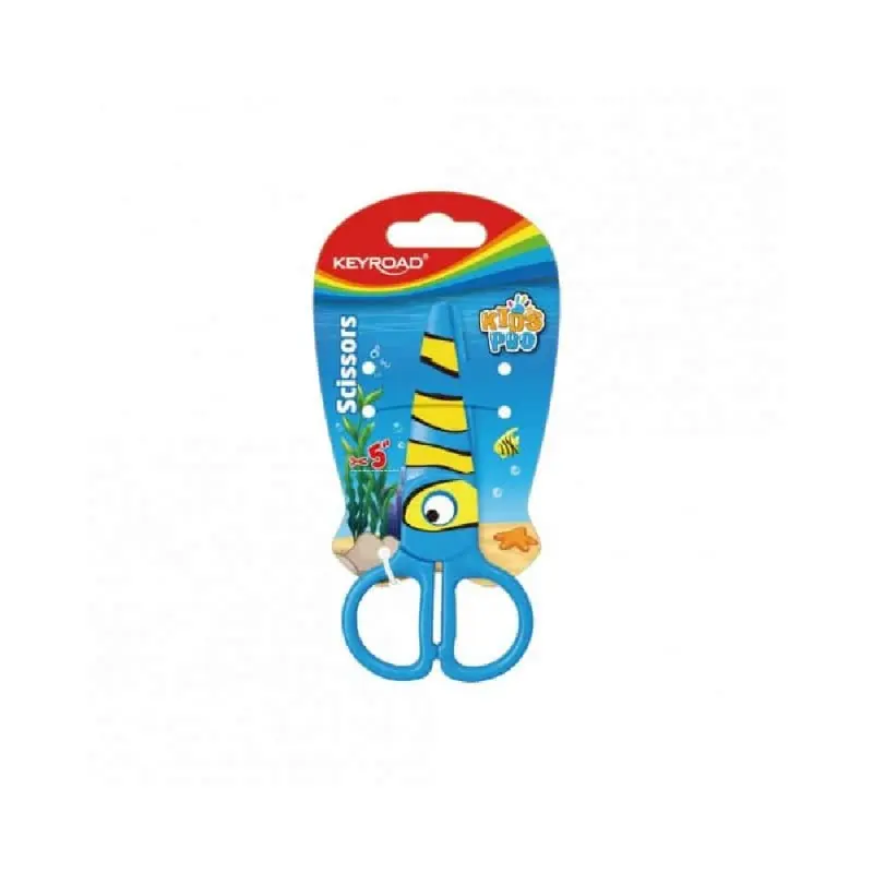 Foarfeca plastic Keyroad Kids Pro, Peste albastru, 1 bucata/blister