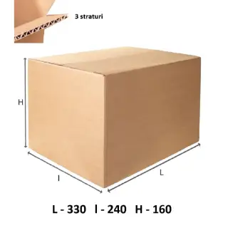 Cutie Carton Clasica tip bax 330x240x160 3 straturi