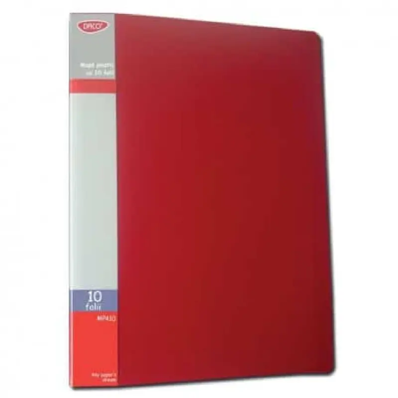 Mapa plastic 20 folii DACO Rosu MP420R