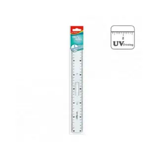 Rigla/Liniar Keyroad plastic, 30 cm, transparent blister
