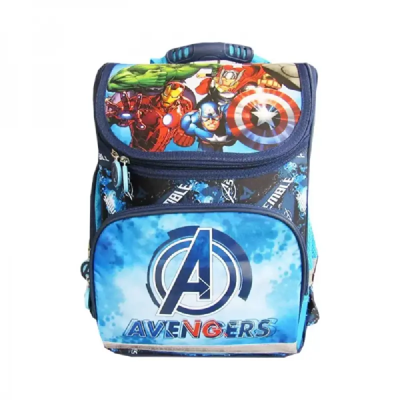 Ghiozdan St.Majewski Avengers 36cm , 1 compartiment, 1 buzunar, albastru