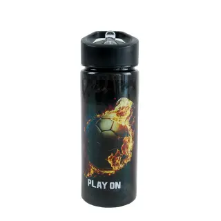 Sticla apa 600 ml, plastic, cu pai, PALY ON, 23x8.5 cm - S-COOL