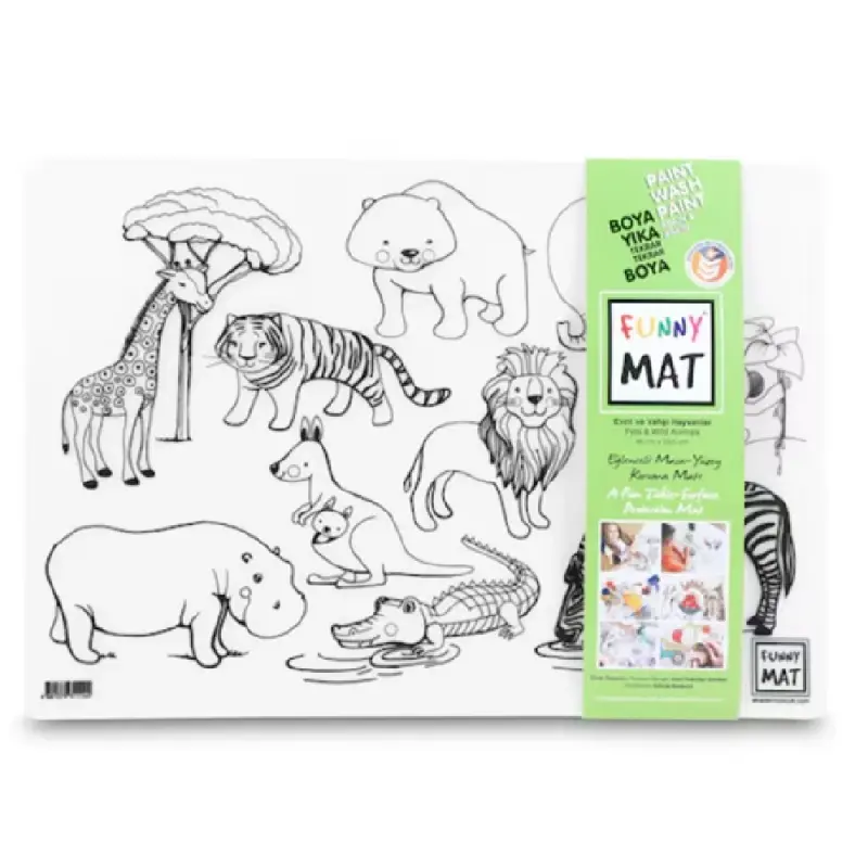 Plansa Funny Mat cu reutilizabila - Animale Domestice si Salbatice