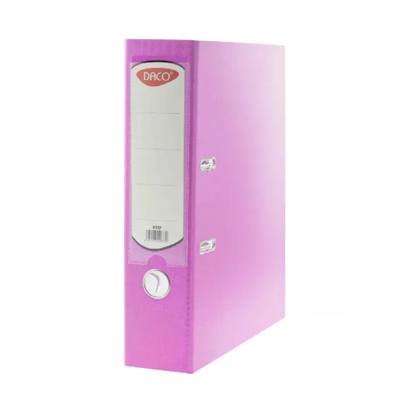 Biblioraft plastifiat 75 mm daco roz