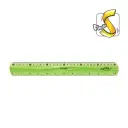 Set geometrie Keyroad, 30cm, PVC, diverse culori, flexibil, blister 4 piese 3