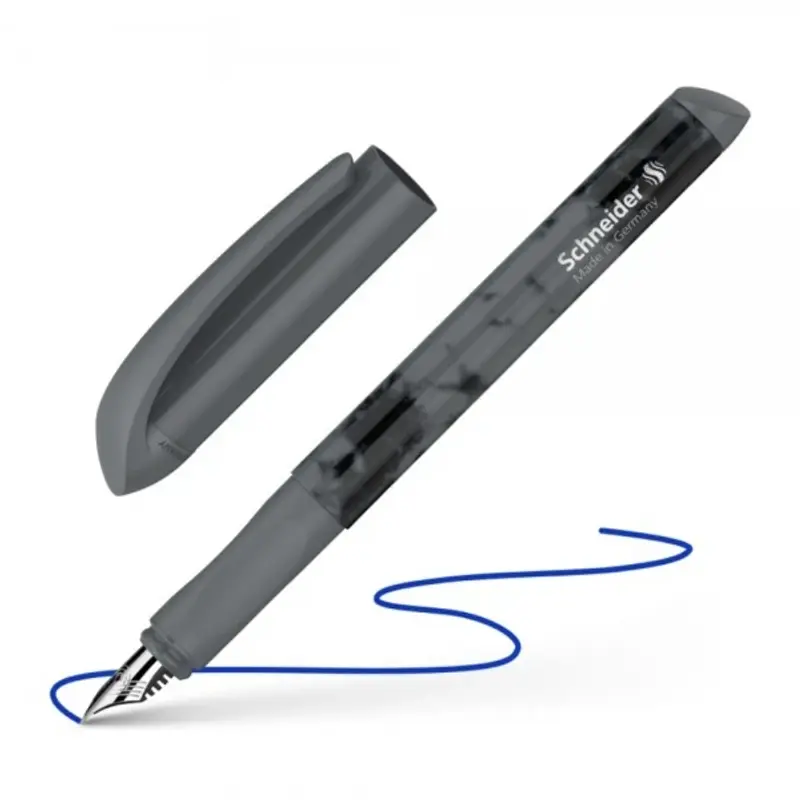 Stilou Schneider Easy Darkness, varf M, alimentare rezerve, grip cauciucat