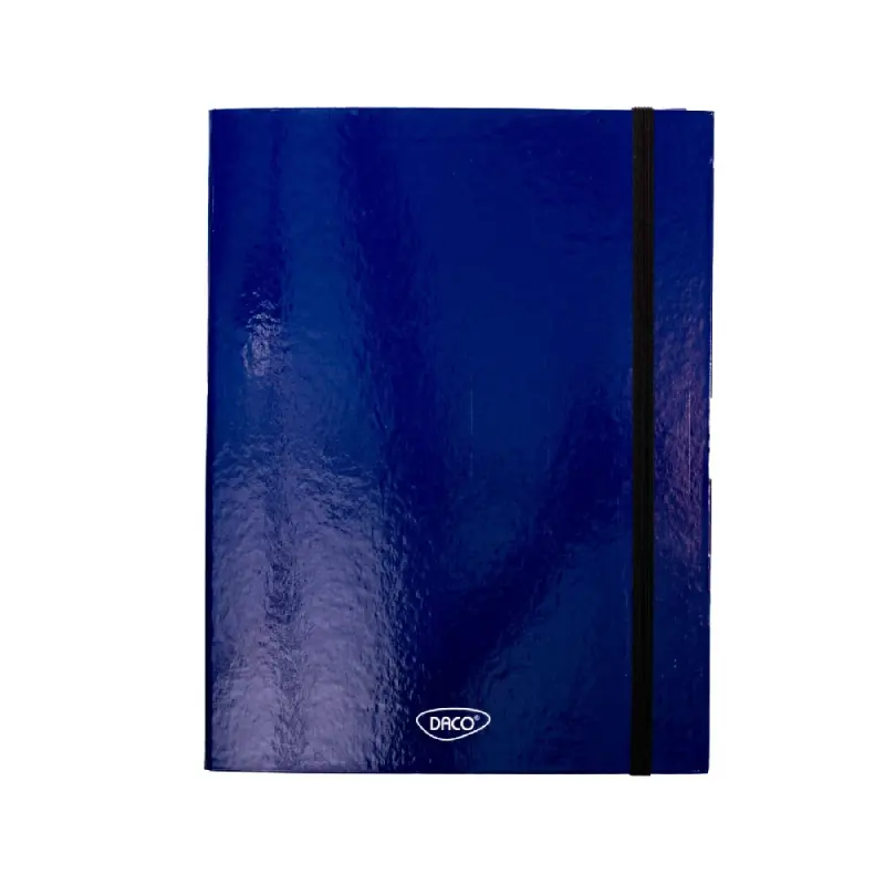 Mapa A4 cu elastic, carton laminat, cotor 3 cm, Albastru