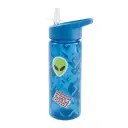 Sticla apa 600 ml, plastic, cu pai, STICKER, 23x8.5 cm - S-COOL 2