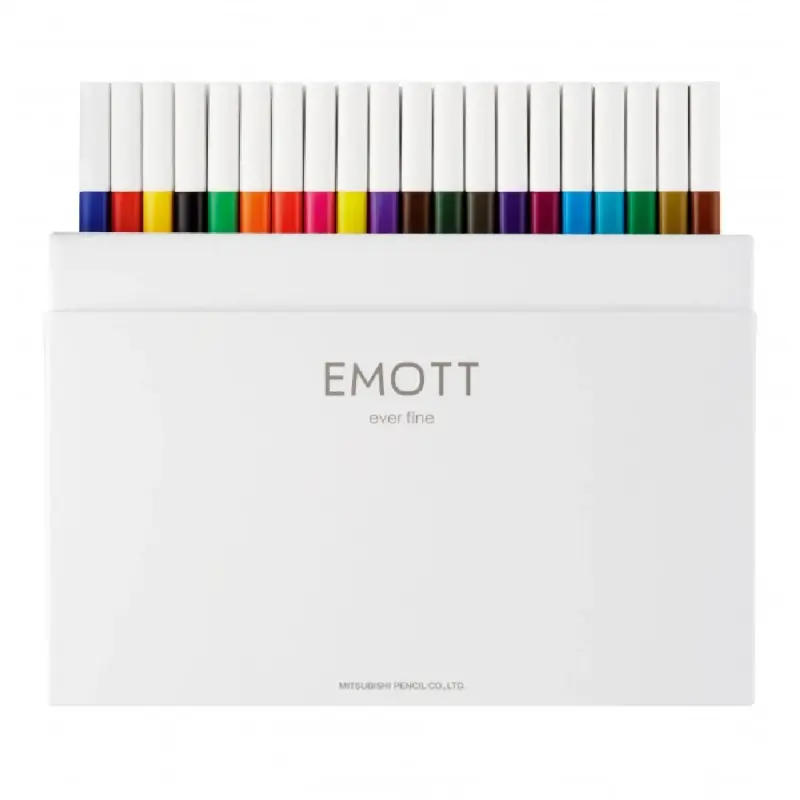 Fineliner UNI EMOTT PEM-SY, 0.4mm, set 40 culori