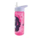 Sticla apa 600 ml, plastic, cu pai, THINK PINK, 23x8.5 cm - S-COOL 2