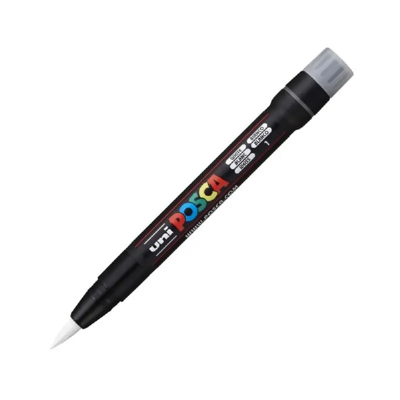 Marker pensula UNI Posca Brush, ALB