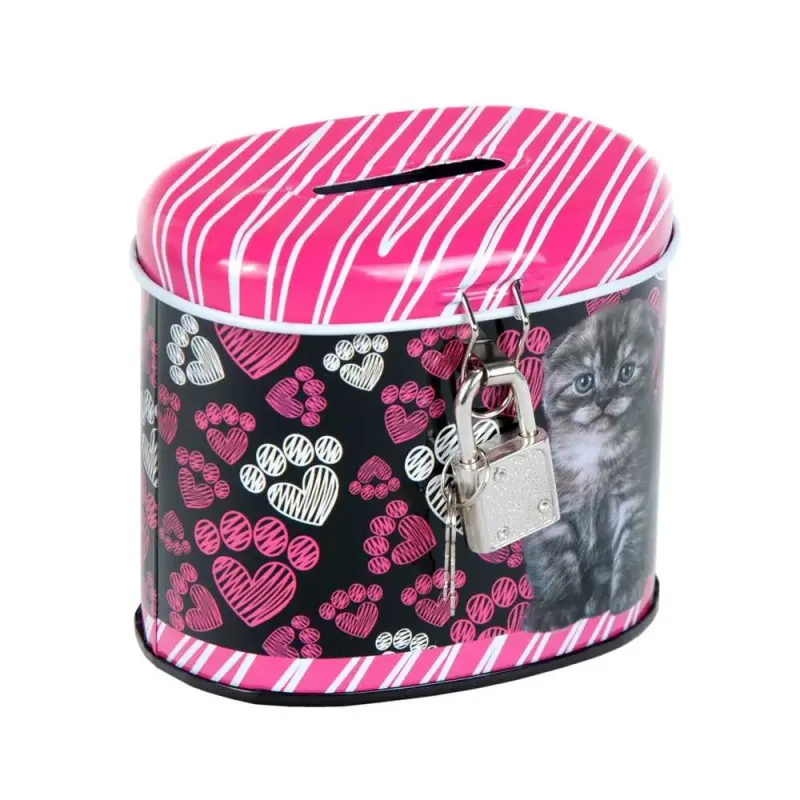 Pusculita Metal Ovala, Cats - STARPAK