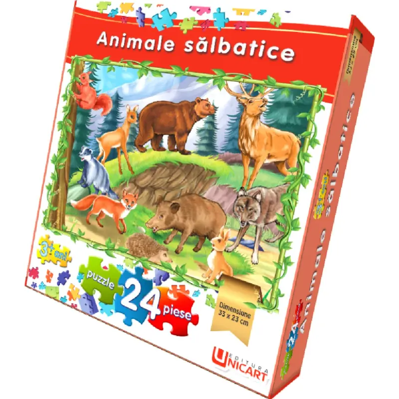 Puzzle 24 piese - Animale Salbatice 33x23 cm