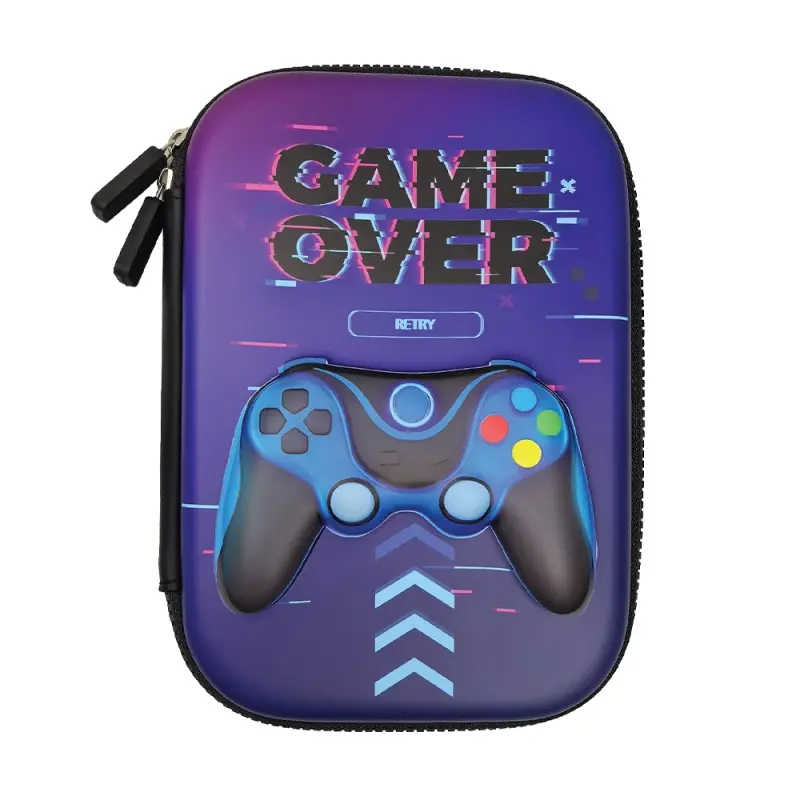 Penar neechipat 3D, 1 fermoar, 22.5x15.5x6 cm, GAME OVER - S-COOL