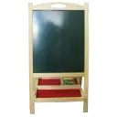 Tabla magnetica educativa cu 2 fete, alb, verde, + 4 markere si numaratoare 2