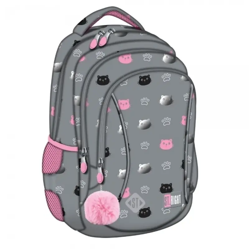 Ghiozdan St.Majewski St.Right Kitty Paw BP26, 39cm, 3 compartimente