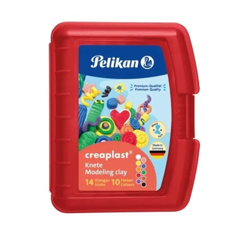 Plastilina Creaplast Pelkian 240g Set 10 - Cutie rosie