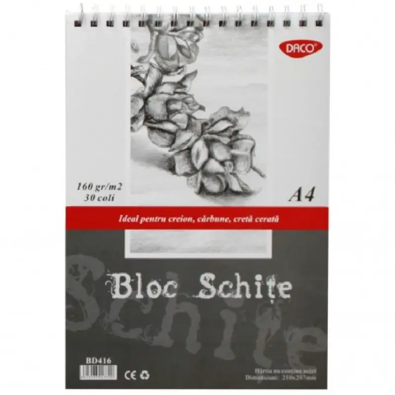 Bloc A4 schite 160gr 30 file DACO