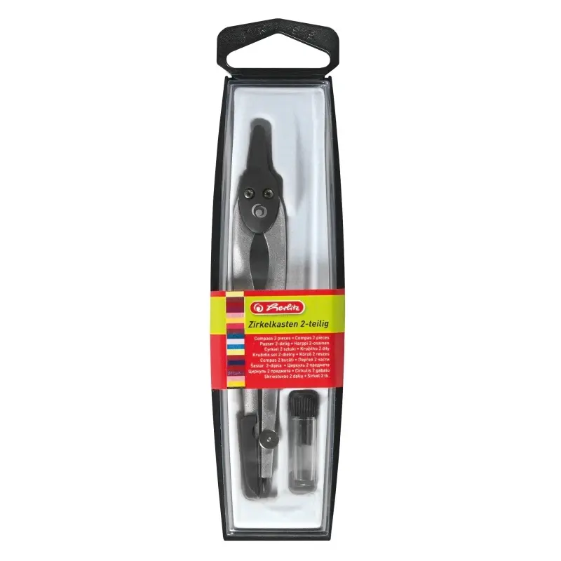 Compas Herlitz Plastic si Metal Negru