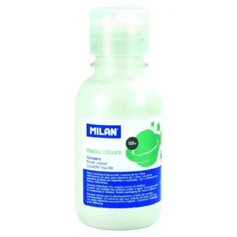 Tempera 125ml metalizata Alb