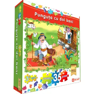 Puzzle 35 piese - Punguta cu doi bani 33x23 cm