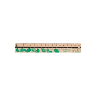 Rigla/Liniar lemn 100% FSC®, 17 cm, diverse motive, seria GREENline