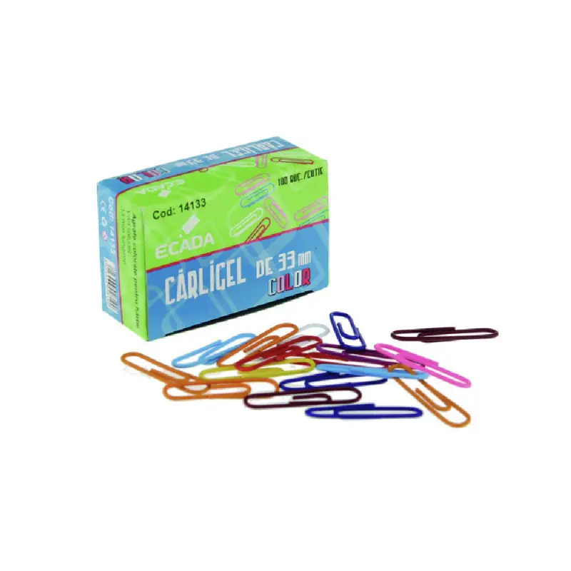 Agrafe birou color ECADA carligel 33mm