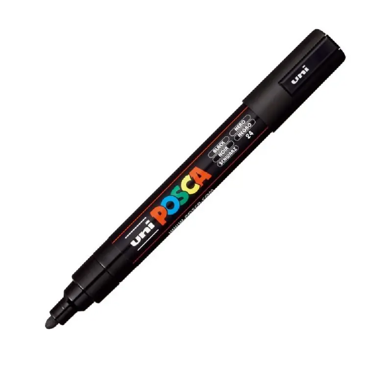 Marker UNI Posca, 1.8-2.5 mm, NEGRU