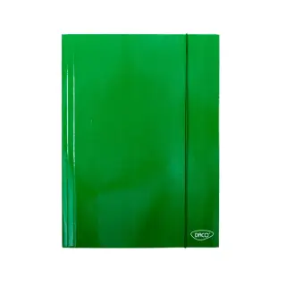 Mapa A4 cu elastic, carton laminat, Verde