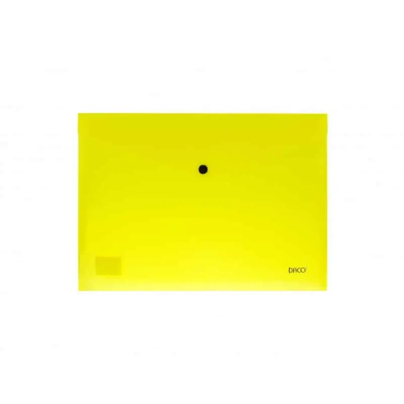 Mapa plastic plic cu capsa A4 Daco Galben Neon