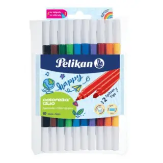 Carioca Colorella Duo Pelikan set 10 culori C407