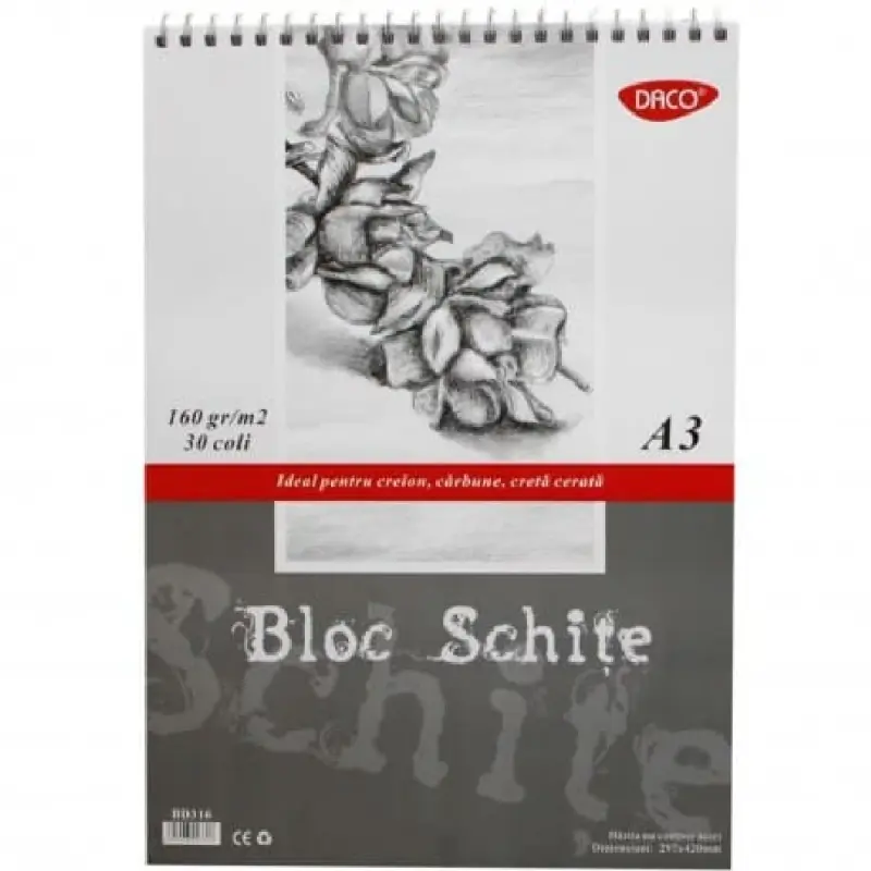 Bloc A3 schite 160gr 30 file DACO