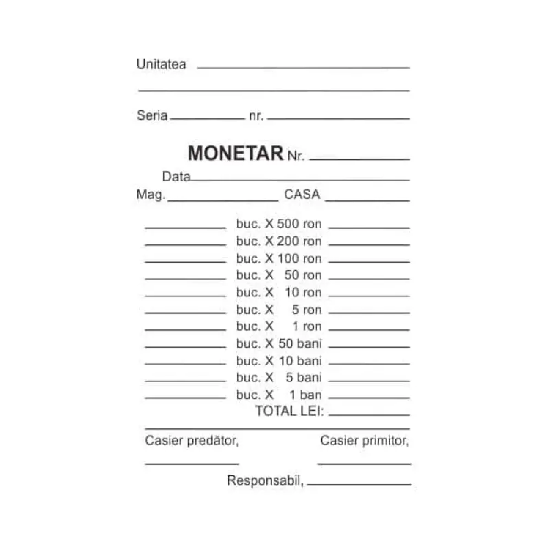Monetar A6 simplu