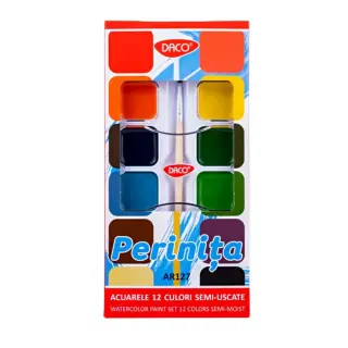 Acuarele 12 culori semi-uscate PERINITA