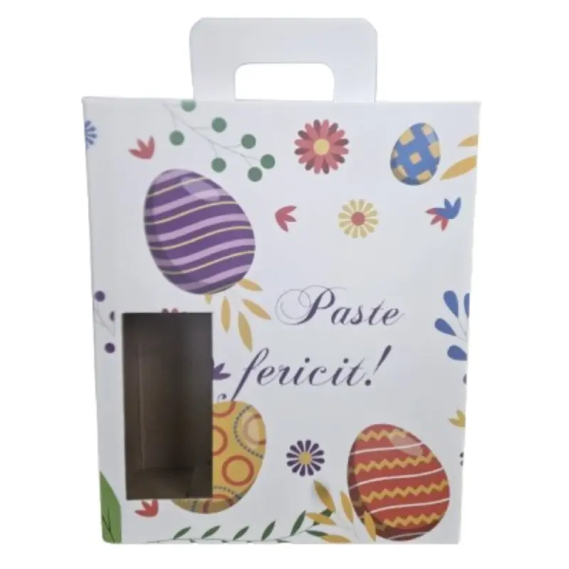 Cutie Carton Cadou Paste cu decupaj 1 sticla 265x85x320 mm
