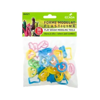 Forme modelat plastilina 36 litere si cifre ECADA