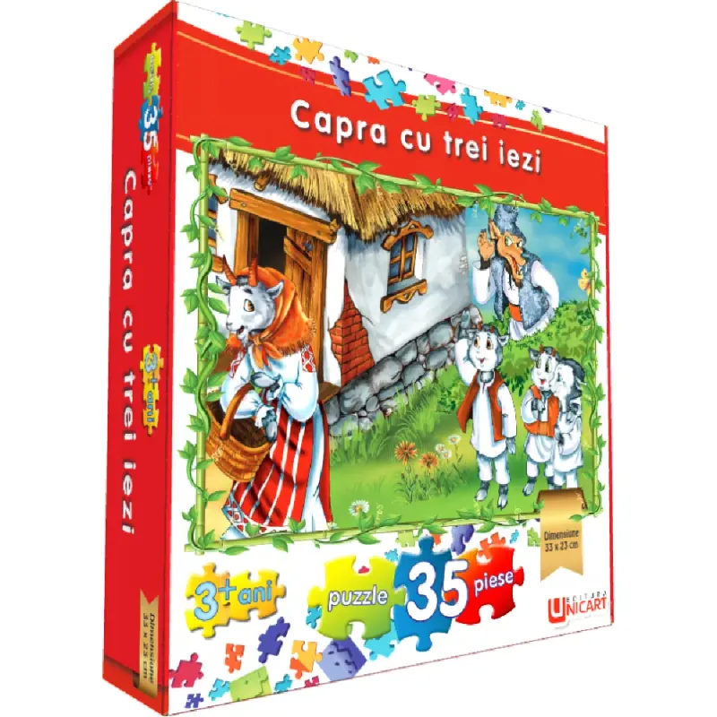 Puzzle 35 piese - Capra cu trei iezi 33x23 cm