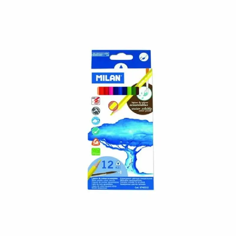 Creion color 12 acuarela MILAN