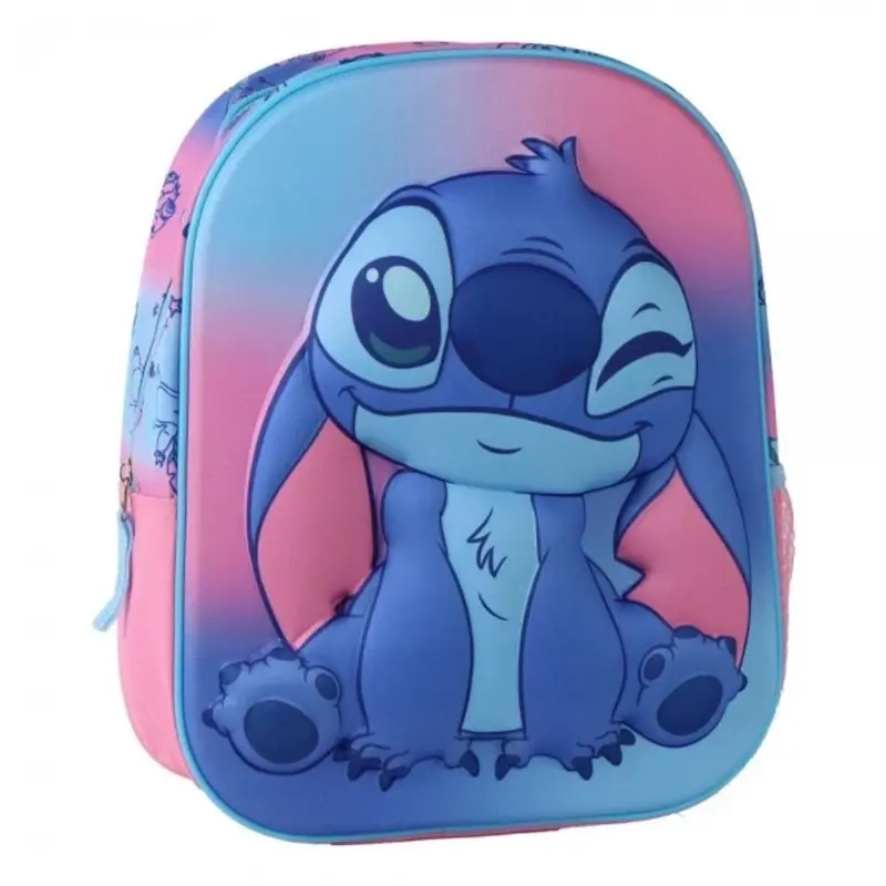Ghiozdan gradinita 3D Cerda Stitch, 25cm, 1 compartiment, 25x30x12cm